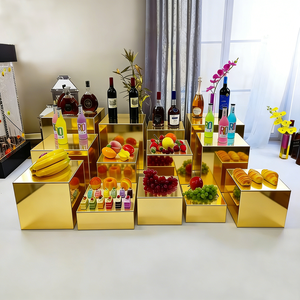 Exhibidores NewStar, Juego de 13 Piezas de Exhibidores Acrílicos Dorados, Soportes <span class=keywords><strong>para</strong></span> Mesa, Buffet, Postres, Resistentes al Agua y Duraderos - Product Image 1