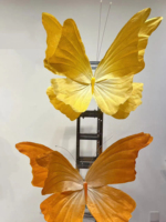 Grandes ailes de papillon géantes artificielles en papier pour mariage, fête, événement, décoration de papillon, vitrine
