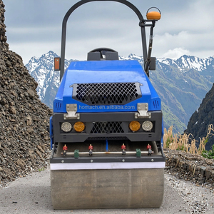 1.5Ton çift tamburlu Mini titreşimli yol silindiri Ride-On yol silindiri pompası Motor yatakları dizel motorlu küçük yol silindiri - Product Image 6