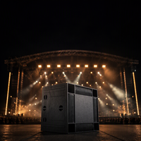 Prix Usine Promotionnel : Subwoofer Actif 4x21 Pouces 4800W RMS Classe D DSP avec Boîtier en Bois pour Concerts et Festivals en Extérieur