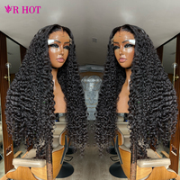 Perruque en cheveux humains naturels, bouclés, vietnamiens et birmans, pré-épilée, avec dentelle HD 5x5, pour femmes noires
