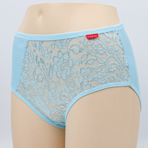 Culotte Brodé en Dentelle de Coton <span class=keywords><strong>Taille</strong></span> Haute <span class=keywords><strong>Grande</strong></span> <span class=keywords><strong>Taille</strong></span> UOKIN pour <span class=keywords><strong>Femme</strong></span>, 3XL, Fine, Teinte Unie, Vente en Gros - Product Image 3