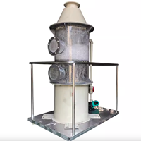 Tour de lavage à jet transparente en PP, petite tour de lavage pour le traitement des gaz résiduels en laboratoire, désodorisation, épurateur humide, pompe