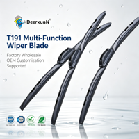 Deerxuan T191 Essuie-glaces multifonction 3 sections en caoutchouc naturel pour pare-brise de voiture, service OEM personnalisé universel