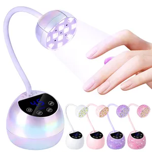 USB Type-C Nail <b>Lamp</b> LED UV Nail Dryer <b>Rechargeable</b> LCD Touch Control Fast Drying Nail Light 360. Bendable <b>Table</b> <b>Lamp</b> - Product Image 1