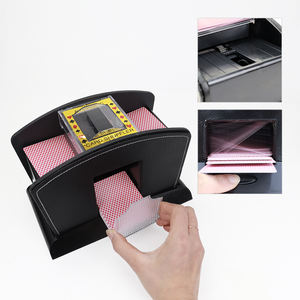 Shuffler-<span class=keywords><strong>cartas</strong></span> <span class=keywords><strong>de</strong></span> póker <span class=keywords><strong>de</strong></span> cuero 1-4, máquina automática para juegos <span class=keywords><strong>de</strong></span> casino, color negro, superventas - Product Image 3