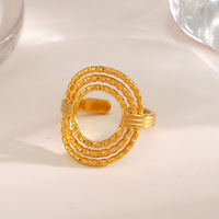 Cincin Lingkaran Minimalis Baja Anti Karat Gaya Eropa dan Amerika, Cincin Jari Desain Unik Trendi dan Serbaguna