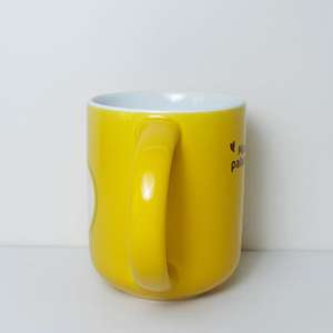 Custom <b>Ceramic</b> Mug Yellow Heart Design Single <b>Cup</b> Business Gift With Handle - Product Image 2