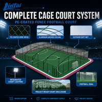 Terrain de football extérieur résistant aux intempéries, cage de football sur mesure construite par une usine chinoise professionnelle, cage de football d'entraînement en acier