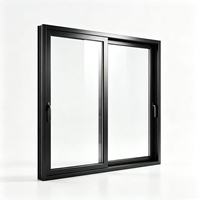 Ventana de Aluminio Moderna Personalizada, Fija y Corredera, Eficiente Energéticamente, para Proyectos de Construcción de Viviendas y Villas Residenciales