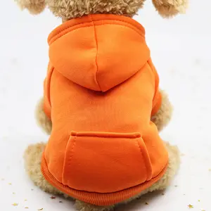 批发定制设计宠物狗连帽衫，XS-XL尺寸，适合保暖小狗服装和猫服装
