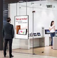 Écran d'affichage LCD double face suspendu de 43 à 49 pouces, affichage numérique intelligent pour la publicité, affichage pour vitrine de magasin