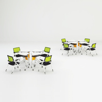 Table de formation pliante en forme d'éventail, longue table de conférence pliable en forme d'éventail – Offre Spéciale