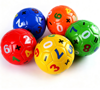 Ballon de football pour enfants FDFIT n° 2 avec lettres anglaises numérotées, idéal pour la maternelle, pour le jeu et le frappeur, petit format à tenir à la main