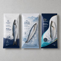 Bolsa de Embalaje para Congelación al Vacío de Grado Alimenticio con Sellado Trasero, Bolsa de Almacenamiento de Pescado y Camarones de Mylar con Impresión Digital Personalizada y Sellado Térmico