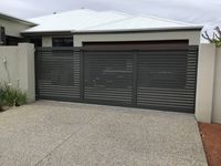 Abridor de puerta oscilante doble con Control remoto eléctrico duradero, puerta de entrada de aluminio automática para casa