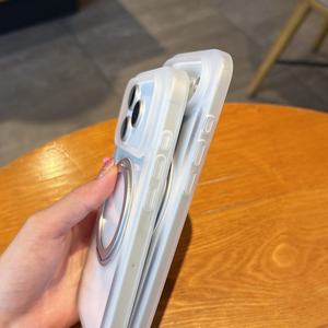 Coque de Téléphone Magnétique Antichoc avec Support Béquille Rotatif à 360° et Transparence Cristalline pour iPhone 17 16 15 14 Pro Max - Product Image 4