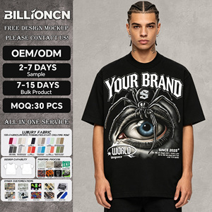T-shirt Boxy Personnalisé avec Logo, Coupe Oversize, Impression DTG <span class=keywords><strong>de</strong></span> Haute Qualité, Strass, 100% Coton, Style Streetwear Vintage pour Homme - Product Image 1