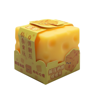 Juguetes Sensoriales Antiestrés de TPR Ecológicos con Forma de Cubo de Queso para Niñas de 14 Años en Adelante, de Subida Lenta, Venta al por Mayor - Product Image 1