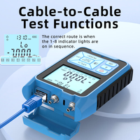 Alat Ukur Daya Optik Mini Presisi Tinggi All-in-One, Penguji Serat Optik Isi Ulang dengan Lampu Merah & RJ45 untuk FTTH