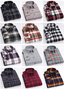 Mejor venta <span class=keywords><strong>barato</strong></span> patrón Fancy <span class=keywords><strong>Plaid</strong></span> camisas de algodón para hombres venta al por mayor de camisa de manga larga - Product Image 6