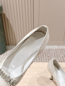 Jimmy Women's Slip On Stiletto Heels with Crystal Accent <b>Closed</b> <b>Toe</b> Dress Shoes for Occasions Chooing - Product Image 6