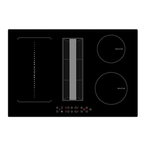 Table de cuisson à <span class=keywords><strong>induction</strong></span> 4 brûleurs Felix Zone avec <span class=keywords><strong>hotte</strong></span> aspirante <span class=keywords><strong>intégrée</strong></span>, <span class=keywords><strong>hotte</strong></span> de cuisine à aspiration descendante - Product Image 5