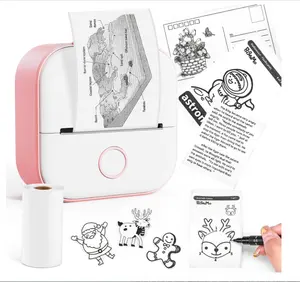 Phomemo T02 mini impresora de pegatinas impresora térmica para impresión de fotos y estudiante que estudia recibo sin tinta