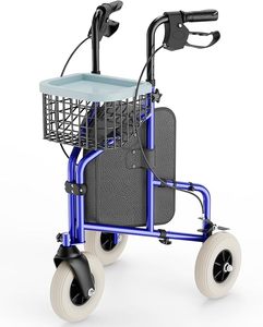 Marcheur roulant léger à 3 roues qualifié FSA/HSA <span class=keywords><strong>pour</strong></span> les personnes âgées plateau de <span class=keywords><strong>panier</strong></span> en fil pliable fournitures de thérapie de rééducation - Product Image 6