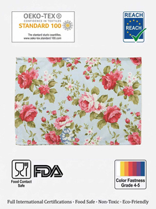 High End Custom Fabric <b>Table</b> Mat Heavy Weight Double <b>Sided</b> Printed Placemat For Luxury Event Management And Catering - Product Image 2