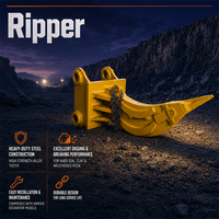 Ripper robuste pour excavatrice de 12 à 18 tonnes, accessoire de déchiqueteur de roche pour excavatrice