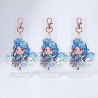 Porte-clés personnalisé 2026 en acrylique transparent léger et sûr, avec personnage de dessin animé imprimé HD double face, breloque de sac, cadeau