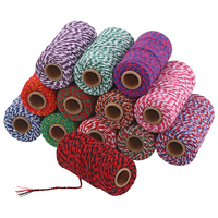 Cordón de Macramé de Algodón de 2mm en 30 Colores para Manualidades, Bolsas, Prendas, Regalos de Navidad y Envoltura de Regalos