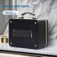 Trousse de Maquillage Personnalisable en PU 20-35L, Design Élégant, Poignée Souple, Fermeture Éclair, Polyvalente, Portable, Professionnelle pour le Nail Art