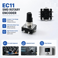 Codificador Rotatorio SMD EC11 de Alta Precisión con Interruptor, Codificador Incremental de 11 mm para Equipos de Audio, Montaje en PCB, ODM/OEM