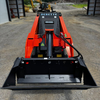 Derette V1000 Mini Skid Steer Loader Kubota D902 Mesin Diesel 25HP Dengan Lampiran Bucket CE EPA Euro V untuk Lanskap Pertanian