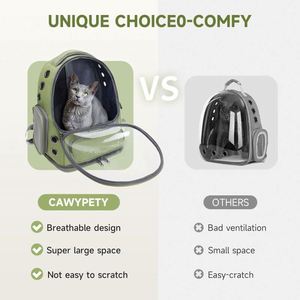 Free Sample <b>Cat</b> <b>Backpack</b> Carrier Breathable <b>Cat</b> Carrier Large Space Bubble Pet <b>Backpack</b> for Kitty Small Dog Transparent - Product Image 2