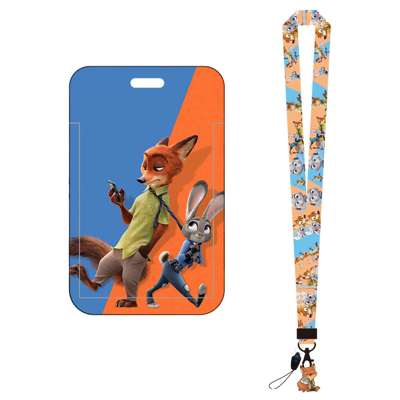 Lovely Cartoon Zootopia Card Holder Lanyards Custom Logo Student Worker ID Name Badge Credit Card Case Cover Lanyard Accessories Image 5