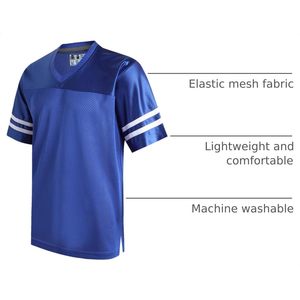 Camiseta Deportiva Retro Personalizada de Fútbol, Unisex, Cuello en V, Secado Rápido, Talla Mediana para Adultos - Product Image 4