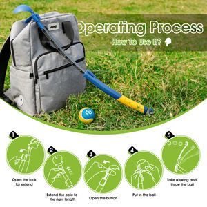 Ergonomic Adjustable Plastic Ball Thrower Durable <b>Outdoor</b> Pet Fetch <b>Toy</b> - Product Image 2