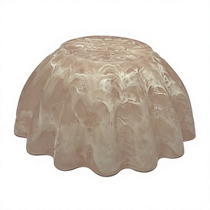Modern Fancy Handmade Eco-Friendly Resin Fruit Bowls Small Big Sizes Venus Design Swirl Marble Texture Side Dish Home Hotel - Product Image 2