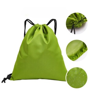 Custom Logo Printing Promotional Sports Backpack Tote String Bag Waterproof Colorful Polyester Drawstring Bag