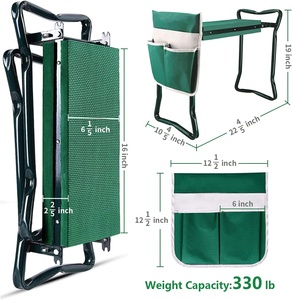 Tabouret <span class=keywords><strong>de</strong></span> <span class=keywords><strong>jardin</strong></span> multifonctionnel pliable <span class=keywords><strong>de</strong></span> haute qualité avec sac à outils, <span class=keywords><strong>banc</strong></span> à genoux pour le jardinage - Product Image 4