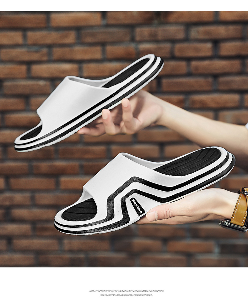 Men Thick-soled Slides Slippers Non-slip Wear-resistant Beach Sandals and Slippers