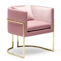 Chaise de salle à manger ergonomique STAR moderne en velours rembourré avec structure en métal doré stable et durable pour la maison, le bureau, le salon et la salle de séjour