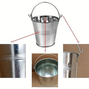 ถังชุบสังกะสีถังเหล็กกันรั่วพร้อมที่จับถังโลหะขนาดเล็กพร้อมที่จับ - Product Image 3