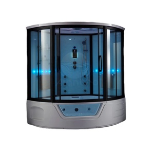 ห้องซาวน่าอบไอน้ำอะคริลิกทันสมัยในร่มพร้อมอ่างน้ำร้อนระบบนวดด้วยพลังน้ำ - Product Image 1