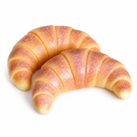 Jouet Squishy en forme de Croissant, à remontée lente, avec couches feuilletées courbées et motif orange, anti-stress, à presser et à revenir à sa forme d'origine, compagnon de bureau