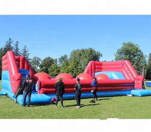 Toboggan aquatique gonflable en PVC <span class=keywords><strong>pas</strong></span> <span class=keywords><strong>cher</strong></span>, toboggan à obstacles Toxic Rush, toboggan à double voie, château gonflable, sports de plein air, installation facile - Product Image 2