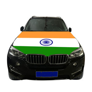 Funda para Capó de Coche con Bandera Nacional de la India, Venta Directa de Fábrica, Tela de Poliéster - Product Image 3